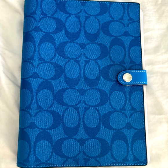 Coach Other Coach Signature Blue Notebook Poshmark